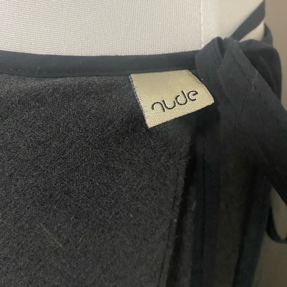 Women’s Nude Wrap Skirt Dark Grey & Teal - Picture 4 of 10